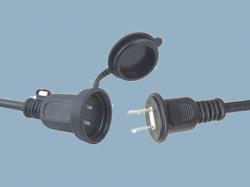 2-Prong-Plug-Socket-Japan-Extension-Cord-with-Waterproof